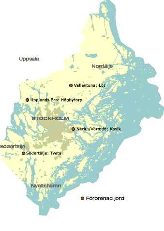 Karta behandlingsanläggningar för förorenad jord